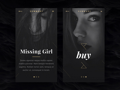 Dark UI Exploration black dark gray interaction interface ios mobil serif ui