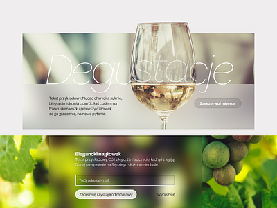 Winayo banners blur italic omnes pro sans thin website wine