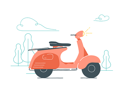 Vroom Vroom illustration scooter