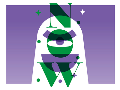 Risograph Monster flat green illo illustration lettering monster now purple risograph