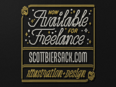 Available for Freelance! design freelance hit me up yo illustration lettering neon sign type typography