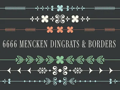 6666 Mencken Dingbats & Borders! 6666 borders devil dingbats mencken menckenpro opentype satan typofonderie typography variable