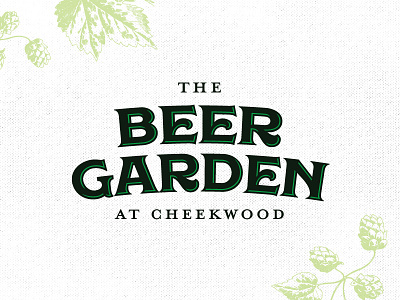 The Beer Garden beer beer garden biergarten botanical branding hops logo texture vines