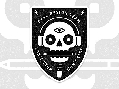 Stickers for Design badge design designers eye illustration pyxl skull stickers