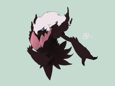 Darkrai character design digital painting fanart illustration pokemon videogame