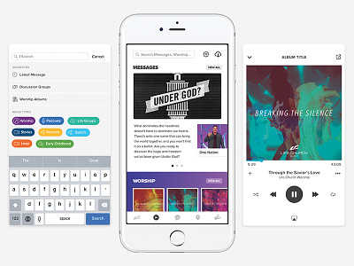 All the Media app audio binge ios lifechurch media navigation player ui ux