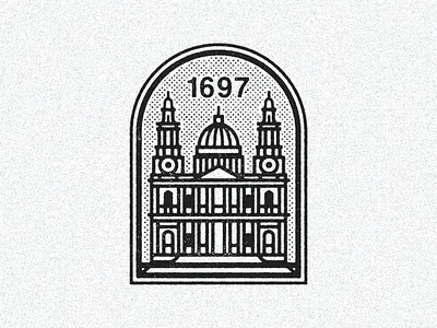 December 2, 1697 architecture cathedral church daily history icon illustration london st pauls