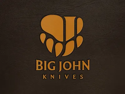 BJK bear big brand branding handmade hunting knife knives logo outdoor paw