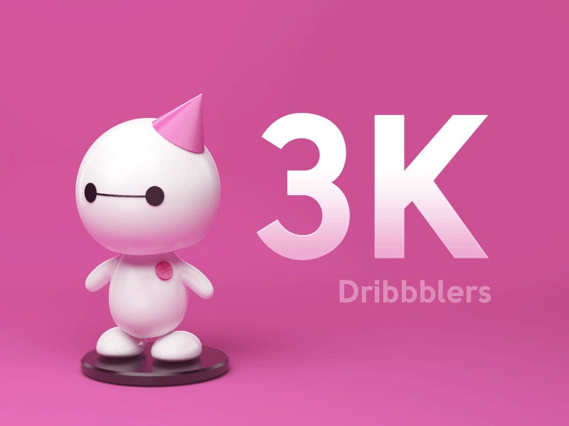 3K Thanks! 3k baymax bighero dribbble followers thanks