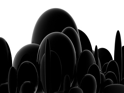 Black stones 3d black bw model modo render stone