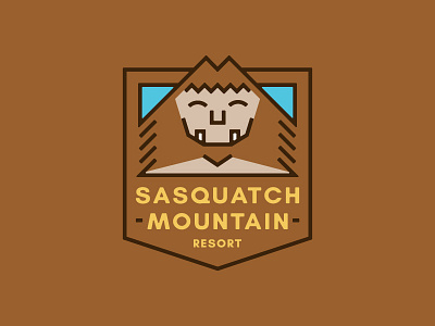 Sasquatch Mountain Resort line logo mountain resort sasquatch