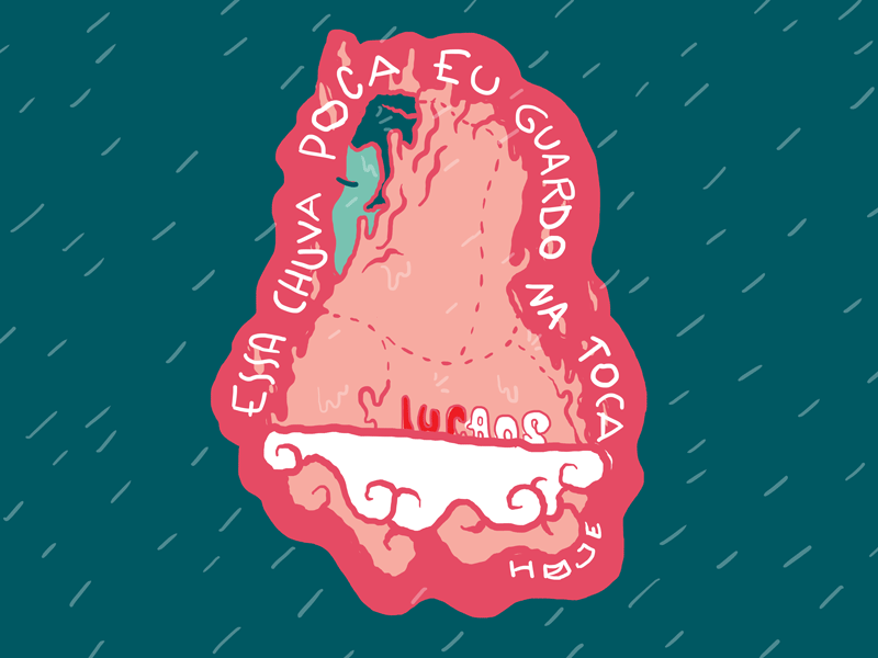 Chuvapoca chuva grafitti hoje hojehoytoday lucaos moletom poesia rain sticker