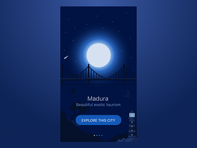 Night city buildings city illustration indonesia invite ios landing logo mobile night ui