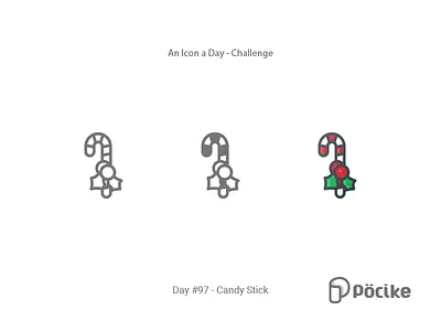 Icon Challenge Day 97 Candy Stick candy christmas flat free icons glyph icon line material solid stick xmass