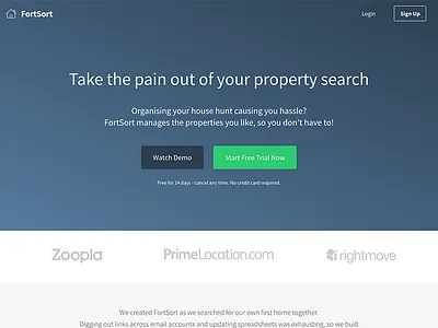 New FortSort.com Design product saas website