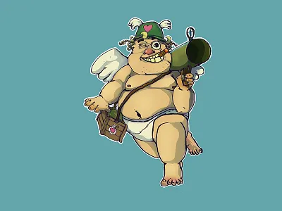 Cupid Character Design cartoon character cupid design drawing sketch