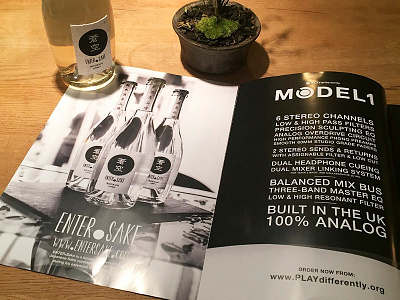 ENTER.Sake & MODEL1 adverts out in MIXMAG this month :) enter.sake magazine mixmag model1 playdifferently sake