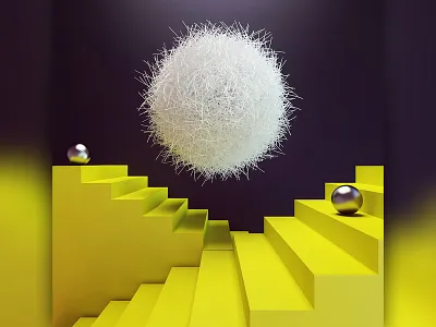 Artprints 3d art artprint design fur render stairs webshocker