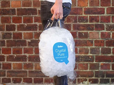 Qube Ice Packaging brand identity branding design ice logo package package design packaging qube