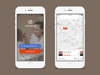 New EvdekiBakicim Design booking care child design evdekibakicim instant new old ui ux