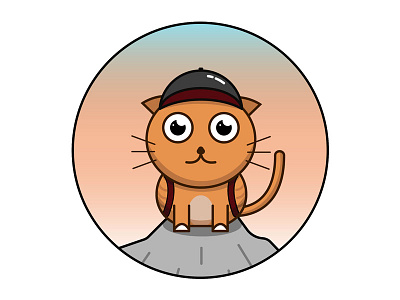 Adventure Cat illustration animal art cat illustration modern vector