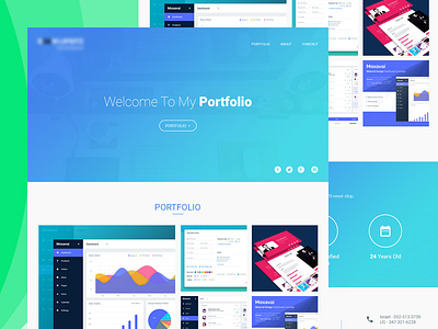 One Page Portfolio Website web web design ui