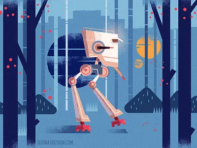 :::Star Wars Forest Walker::: battle forest gun planets star wars walker