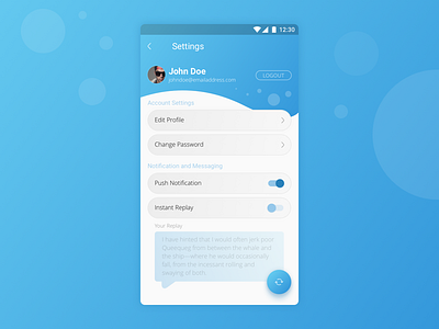 DailyUI #007 - Settings 007 app daily profile settings ui