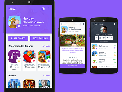 Rewards app android app material design