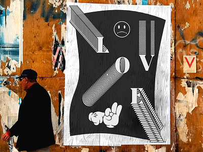 Typograpgy poster exploration design exploration graphic hands love mickey modern smily swiss