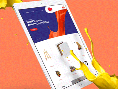 Painty interface minimal paint painty photo splashes ui ux web