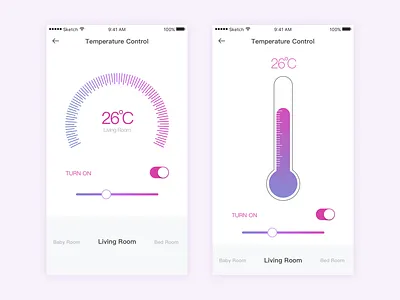 Daily Exercise — Smart home 6 ios smart home switch temperature，thermometer ui