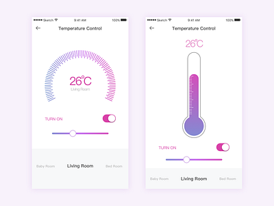 Daily Exercise — Smart home 6 ios smart home switch temperature，thermometer ui