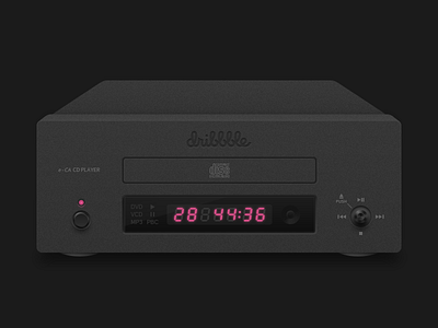 dribbble CD player cd dark dribbble icon player