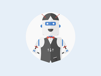 Robot Assistant assistant chatbot illustration london robot sketch ui uxbot valet