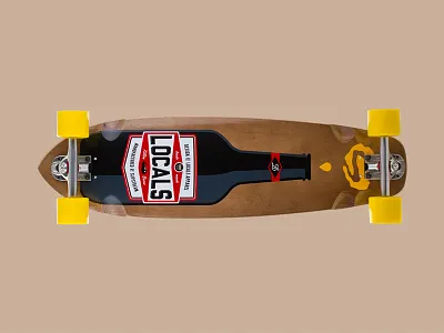 Slipstream Locals Brew beer collab graphic locals localsapparel skateboard slipstream