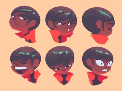 Mech Pilot character design illustration