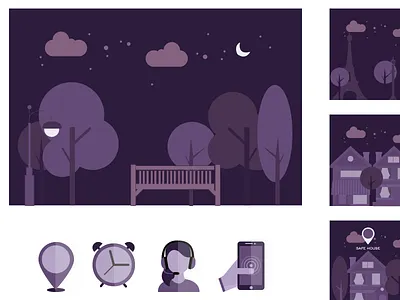 Onboarding Illustrations iphone app onboarding