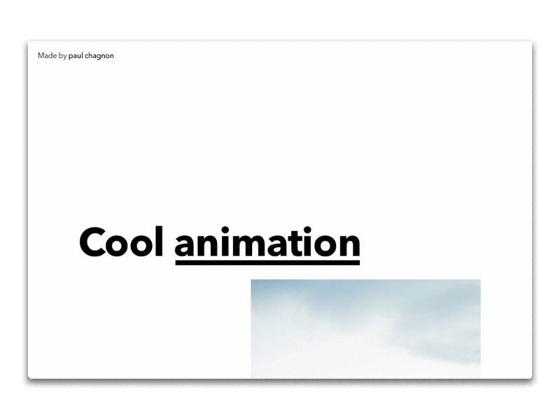 A simple animation animation design motion prototype ui