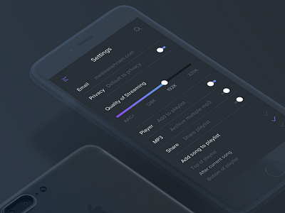 Daily UI #007 Settings v2 007 app dailyui mobile settings ui ux