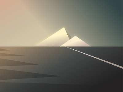 The Observatory graphic hill mountain observatory road vector