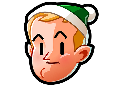 Avatar: Elf avatar christmas elf face head holiday icon logo noel