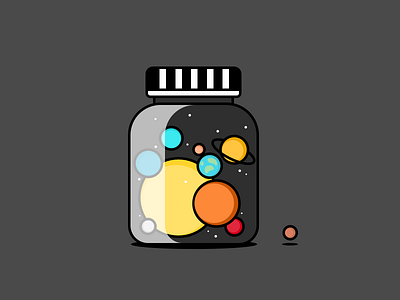 A Jar of Solar System astro balls earth jar line marble planet planets solar solar system space sun