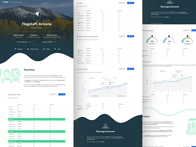 Economic Overview Report charts desktop data dataviz economics export graph interactive ui ux