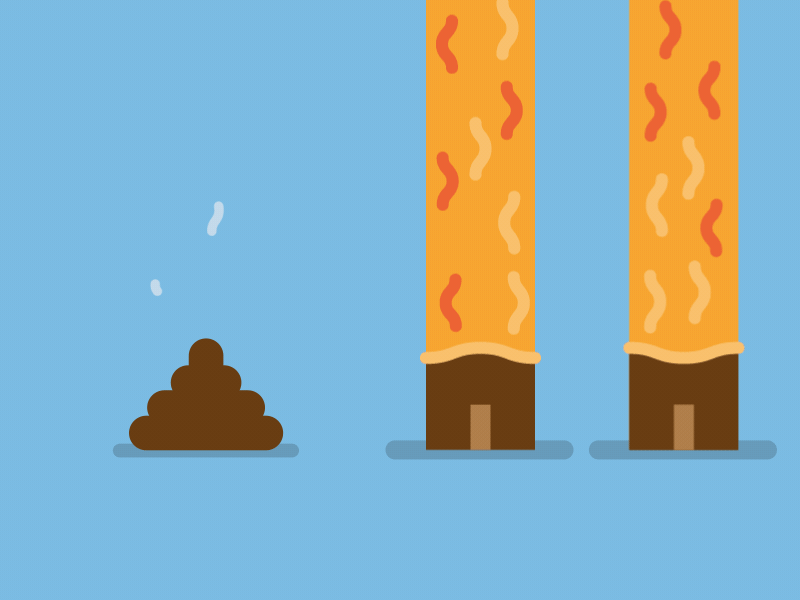 Shit Day animation christmas cleaner flat gif illustration poo reindeer shit vector