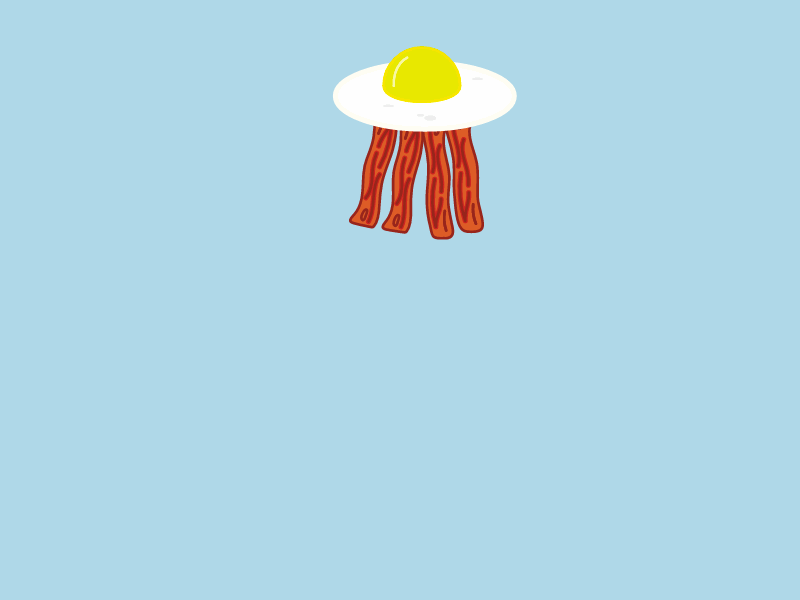 Eggs&Bacon animation css illustration