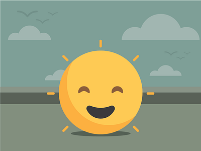 Smiley Sky dribbble happy sky smiley yellow