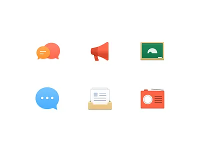 Function Icon 3 bubble chat icon inbox radio teach voice