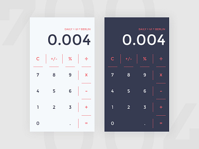 Daily UI #004 - Calculator berlin calculator daily100 dailyui day004 element interface minimal ui design widget