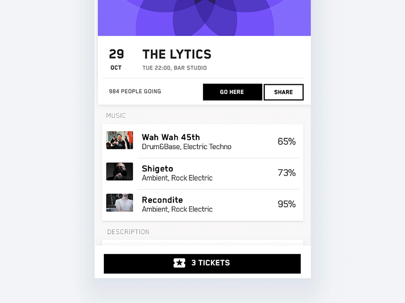 Nitehype – Buy a ticket animation app buy club event gif nitelife ticket ui ux